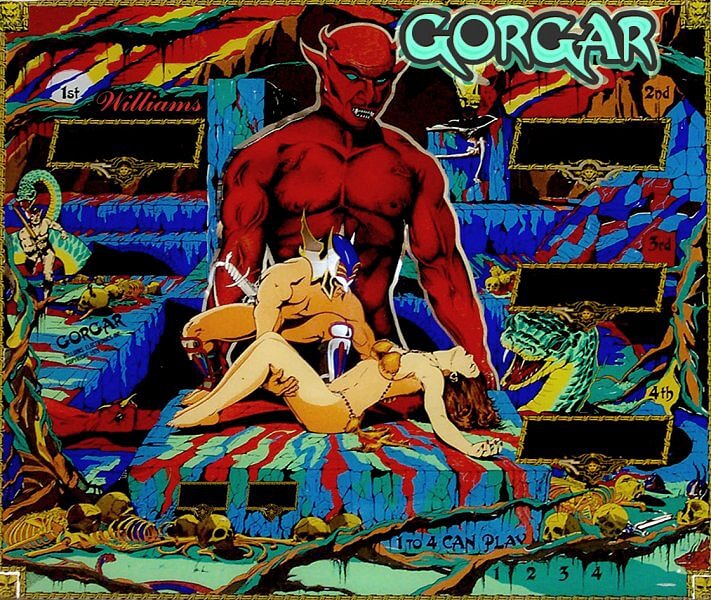 Gorgar is a pinball machine produced by Williams Electronics in 1979. Known for being the first talking pinball machine, it features a seven-word vocabulary and a heart thumping sound.