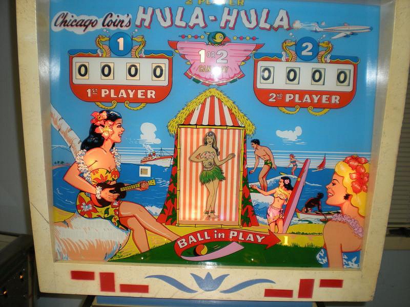 Hula-Hula is an electromechanical pinball machine released by Chicago Coin in 1965. It features a tropical and island-themed design with distinctive artwork and gameplay mechanics typical of the era.