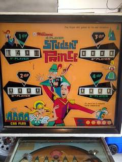 Student Prince is a classic electro-mechanical pinball machine released by Williams in 1968, featuring a music theme inspired by the operetta 'The Student Prince'.