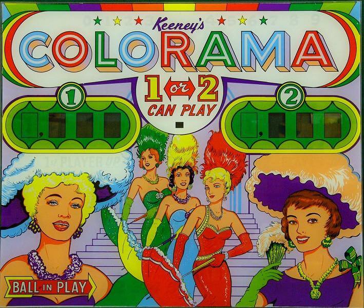 Colorama is a classic pinball machine released in 1963 by Keeney. Known for its vibrant playfield and unique gameplay features.