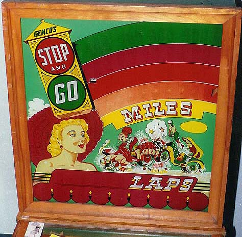Stop and Go is a vintage pinball machine produced by Genco in 1951, known for its classic features and gameplay from the early era of pinball machines.