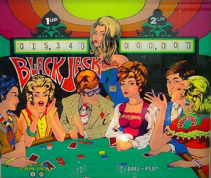 Black Jack (EM) is an electro-mechanical pinball machine produced by Bally in 1976. It features a casino themed playfield focused on the game of Blackjack.