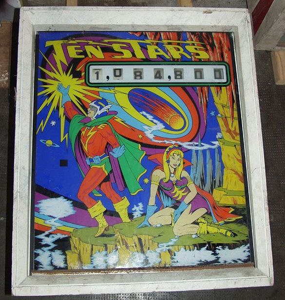 Ten Stars is a classic pinball machine produced by Zaccaria in 1975, known for its engaging gameplay and vibrant art design.