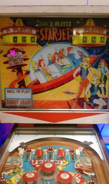 Star-Jet is a classic pinball machine manufactured by Bally in 1963. Known for its space-themed design and innovative features for its time.