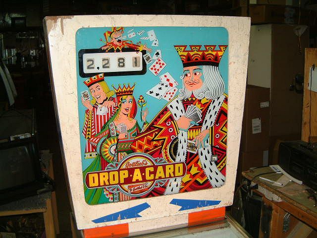 Drop-A-Card is a pinball machine released by Gottlieb in 1971, featuring a card game theme with drop targets representing playing cards.