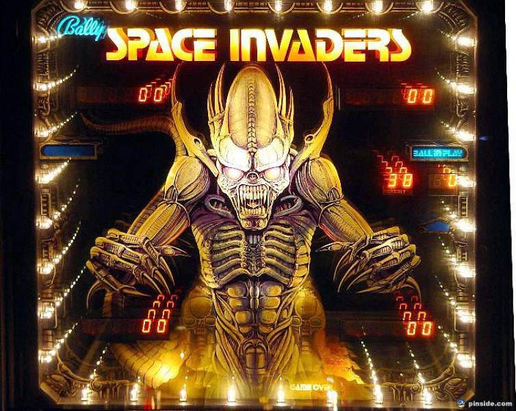 Space Invaders is a 1980 pinball machine manufactured by Bally, inspired by the popular arcade video game of the same name. The game is known for its sci-fi theme and wide-body design.
