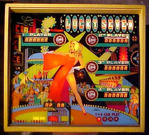 Lucky Seven is an electro-mechanical pinball machine released by Williams in 1978. It features a classic slot machine theme.