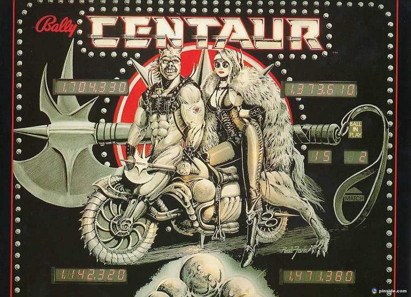 Centaur is a classic pinball machine known for its striking black-and-white design, unique gameplay features, and innovative sound system.