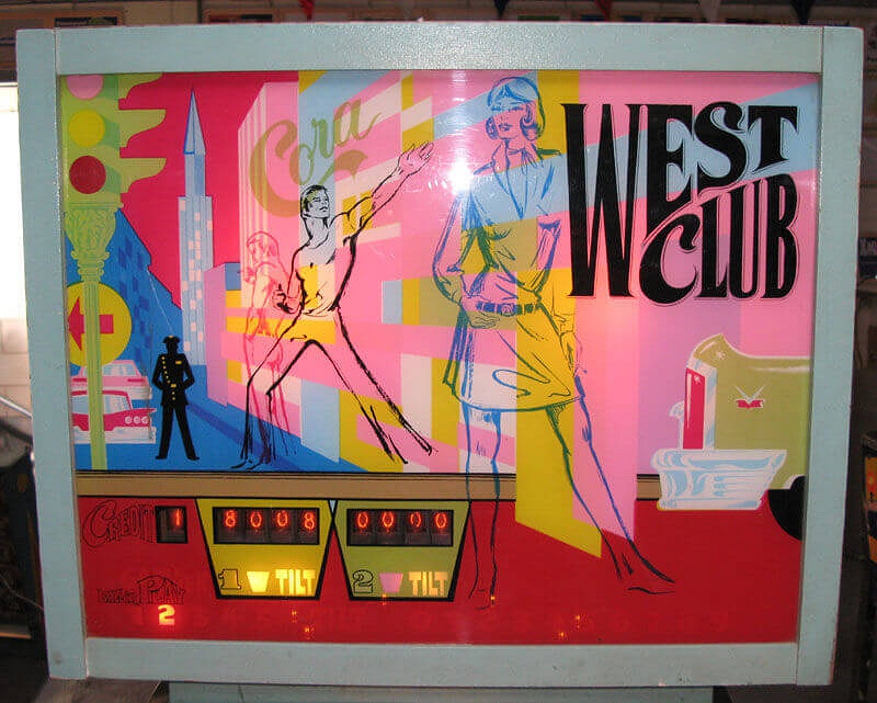 West Club is a vintage electro-mechanical pinball machine produced by Rally in 1967.