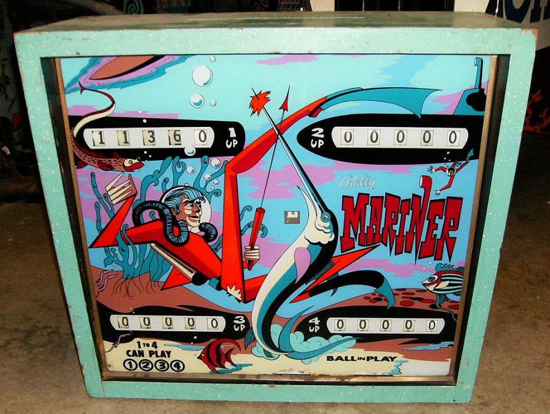 Mariner is an electro-mechanical pinball machine released by Bally in 1971. It features an oceanic theme, capturing the adventure and mystery of the sea.