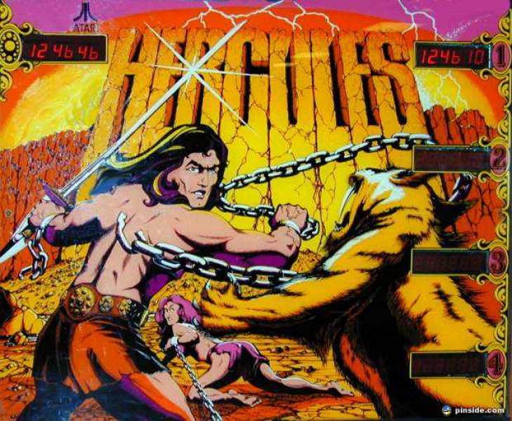 Hercules is a unique wide-body pinball machine released by Atari in 1979, known for being the largest pinball machine ever made.
