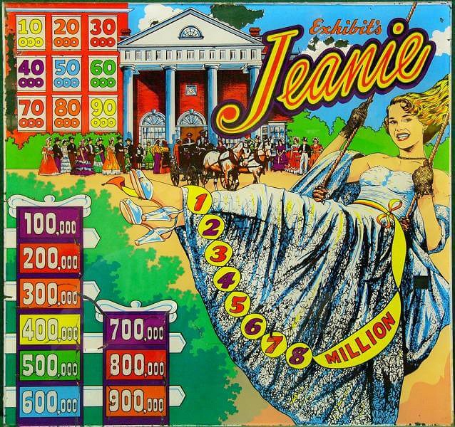 Jeanie is an arcade machine produced by Exhibit in the year 1950. It features classic gameplay typical of that era, offering an engaging and nostalgic experience.