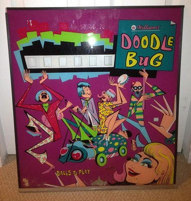 Doodle Bug is a classic electro-mechanical pinball machine designed by Williams in 1971. It features a distinctive doodle bug mechanism where the ball is held on a spinning disk.