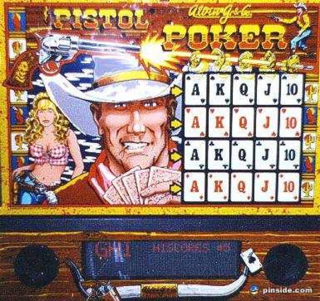 Pistol Poker is a Western-themed pinball machine designed and produced by Alvin G. & Co in 1992. It combines the excitement of a poker game with the interactive experience of a pinball machine.
