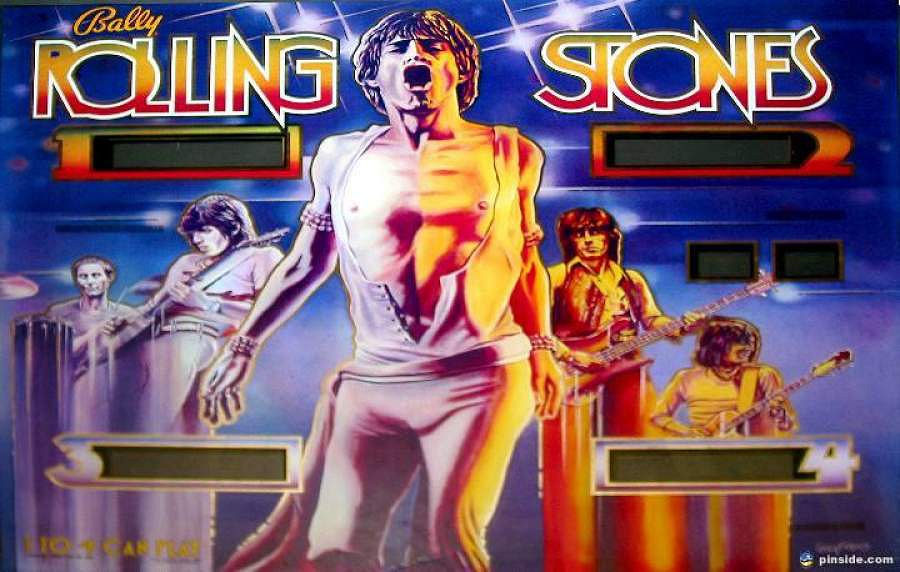 Pinball machine themed around The Rolling Stones band, produced by Bally in 1979.