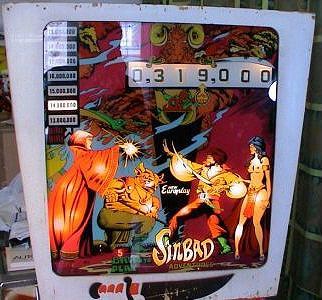 Sinbad Adventures is a pinball machine developed by Europlay, released in 1978. It features a classic fantasy adventure theme inspired by the legendary tales of Sinbad the Sailor.