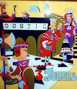 3 Jokers is an electro-mechanical pinball machine released by Williams in 1970. It is known for its engaging gameplay and classic design.