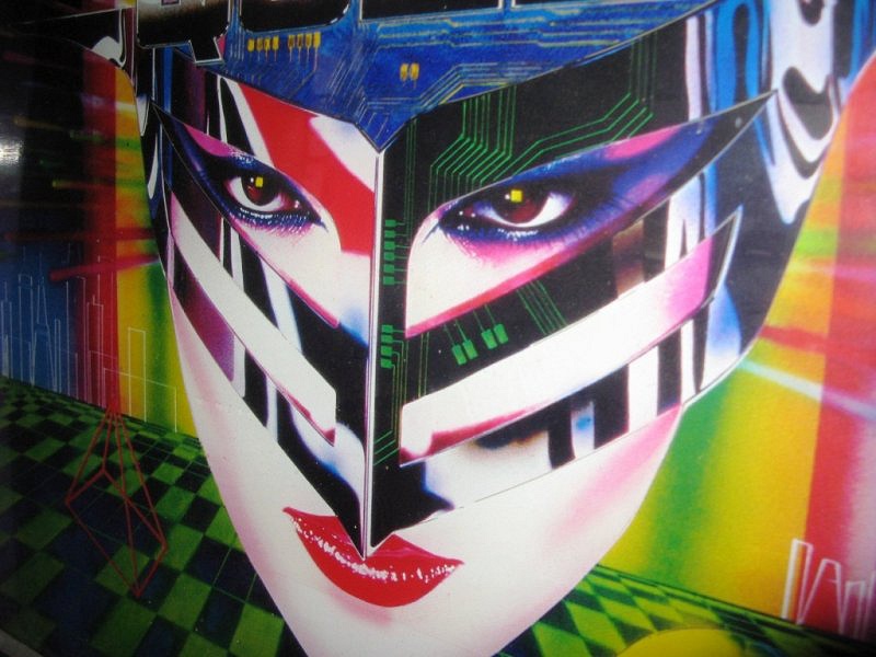 Future Queen is a pinball machine manufactured by Bell Games, released in 1986. It features sci-fi themes and neon-filled artwork typical of the mid-80s.