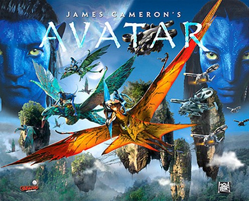 A pinball machine based on the blockbuster film ‘Avatar’ directed by James Cameron, integrating various elements from the movie for an immersive gameplay experience.