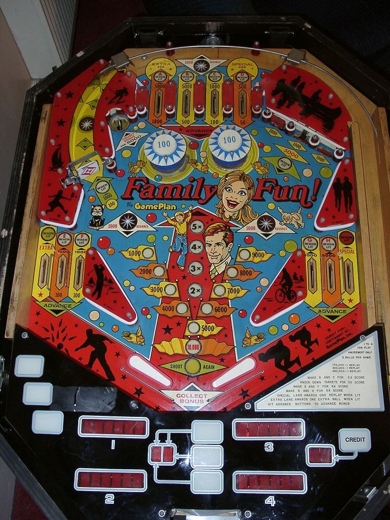 Family Fun! is a pinball machine produced by Game Plan in 1979.