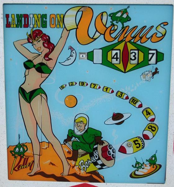 Landing on Venus is an electro-mechanical pinball machine released in 1964 by the manufacturer Rally. The game features a space exploration theme, centered around landing on Venus.