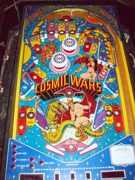 Cosmic Wars is a vintage arcade game released by the Coffee Mat company in 1977. It features a classic space combat theme with engaging gameplay for its time.