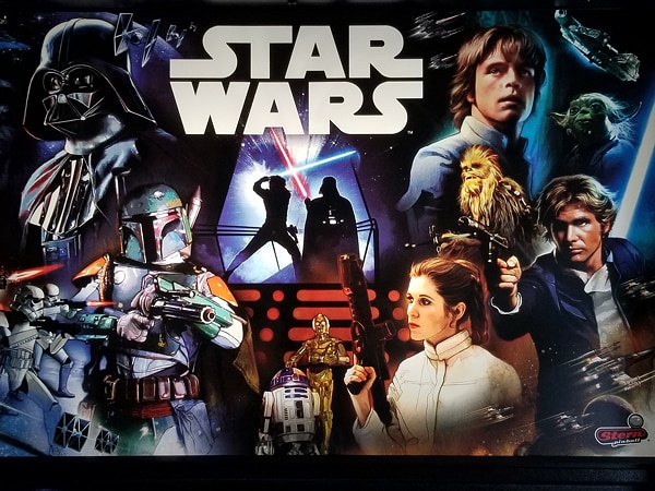 Star Wars (Pro) is a pinball machine produced by Stern Pinball in 2017. It captures the iconic Star Wars universe with features that include popular characters, scenes, and battles from the film franchise.