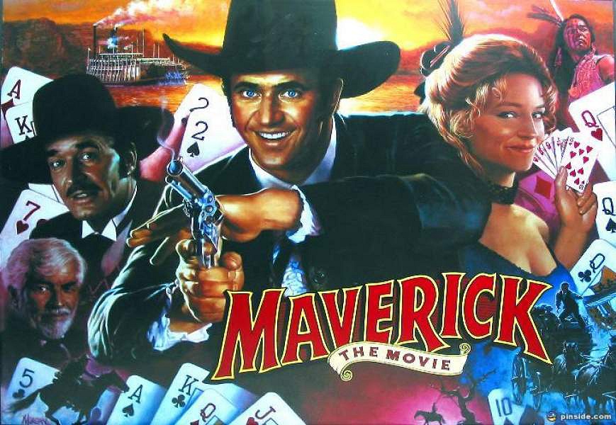 Maverick is a western-themed pinball machine based on the film 'Maverick', released by Data East in 1994.