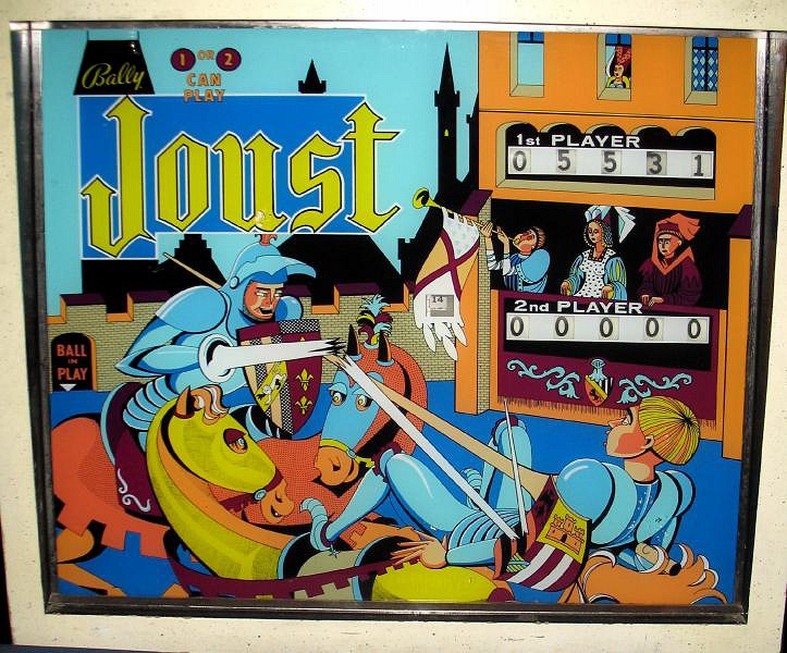 Joust is a two-player electro-mechanical pinball machine released by Bally in 1969. It is known for its competitive gameplay, where players can face off against each other on a split playfield.