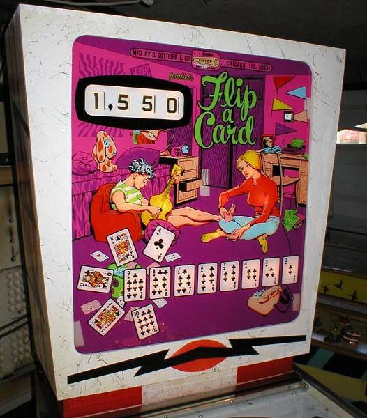 Flip-A-Card is a classic pinball machine by Gottlieb released in 1970, featuring a card game theme designed to test players' flipper skills.