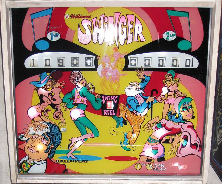 Swinger is a classic electro-mechanical pinball machine released by Williams in 1972. It features vibrant artwork and a distinctive swinging target, which was a unique element for its time.