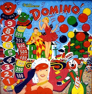 Domino is a vintage pinball machine produced by Williams in 1952. It is known for its retro design and mechanical features.