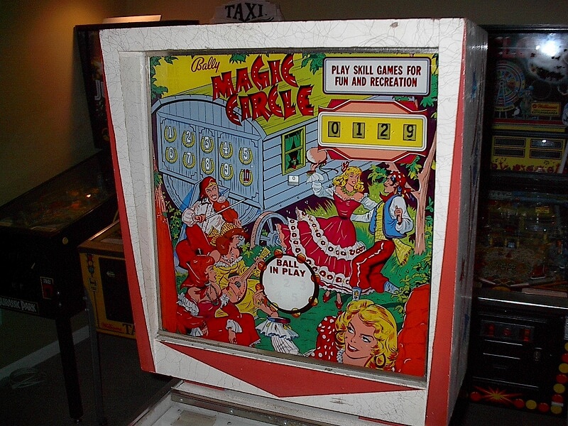 Magic Circle is an electromechanical pinball machine released by Bally in 1965, featuring a circus-themed design.