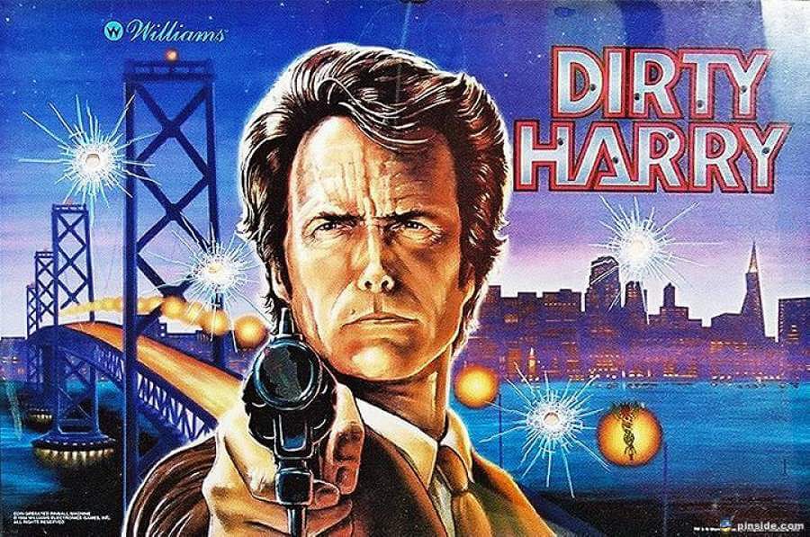 Dirty Harry is a pinball machine designed by Barry Oursler and Mark Ritchie, released by Williams in 1995. It is based on the Dirty Harry movie series starring Clint Eastwood.