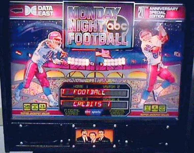 A pinball machine released by Data East featuring a football theme, based on the popular sports television program.