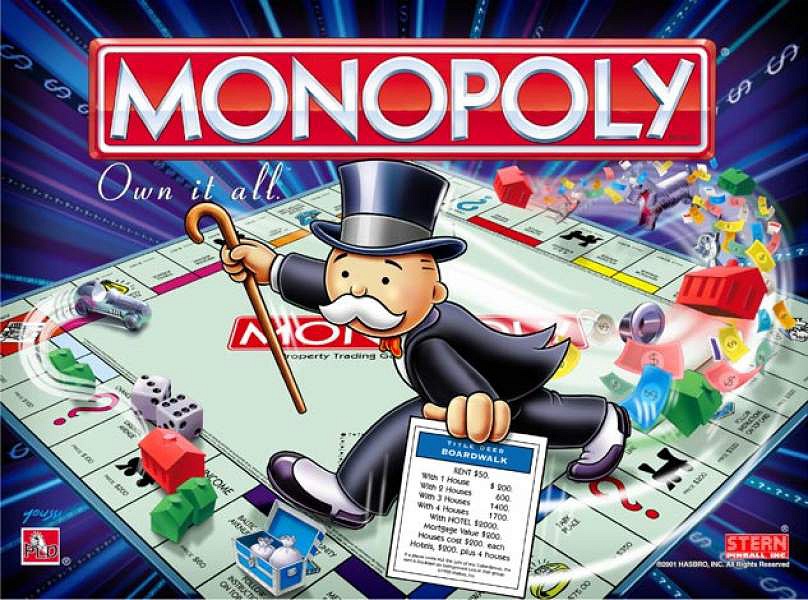 Monopoly is a pinball machine designed by Pat Lawlor and released by Stern Pinball in 2001. It is themed around the classic board game Monopoly.
