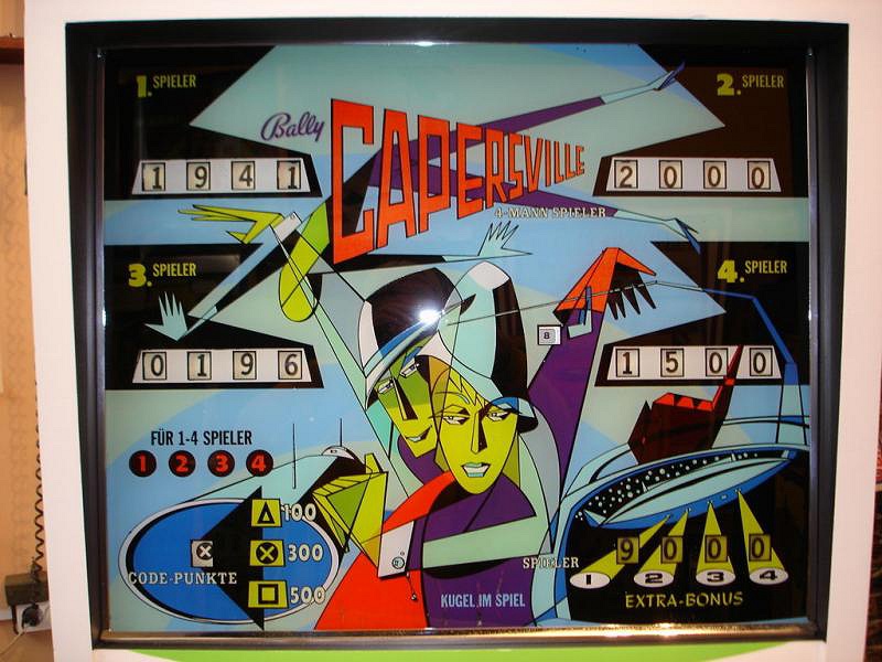 Capersville is an electro-mechanical pinball machine released by Bally in 1966, known for its innovative playfield features and unique design elements that challenged the players.
