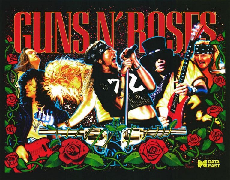 Guns N' Roses is a pinball machine released by Data East in 1994, based on the famous rock band.