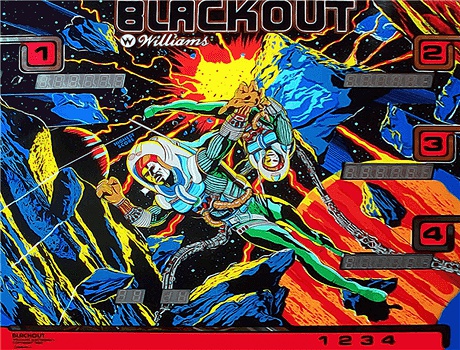 Blackout is a pinball machine released by Williams in 1980, featuring a space theme with players needing to complete specific tasks to trigger the 'Blackout' sequence.