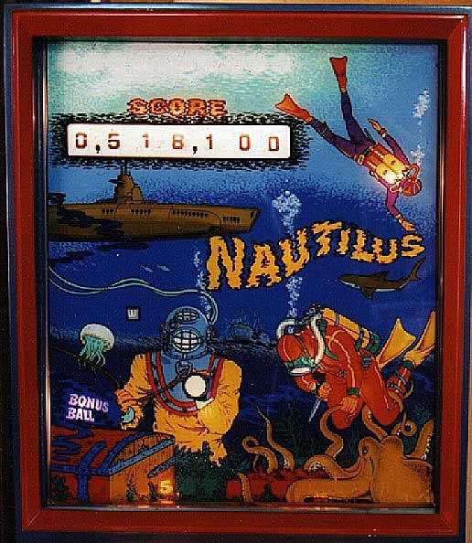 Nautilus is a vintage pinball machine created by Zaccaria in 1977. It features an underwater theme with art and design that reflect the mysteries of the ocean.