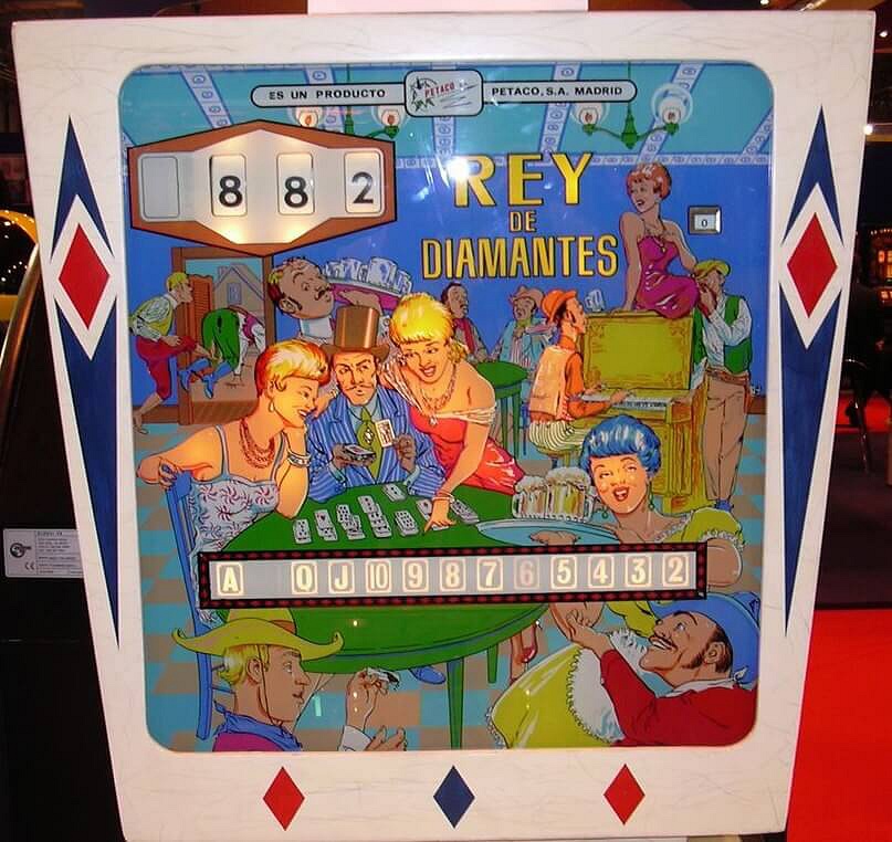 Rey de Diamantes is a pinball machine manufactured by Petaco in 1966. It features a classic design typical of mid-1960s pinball games.