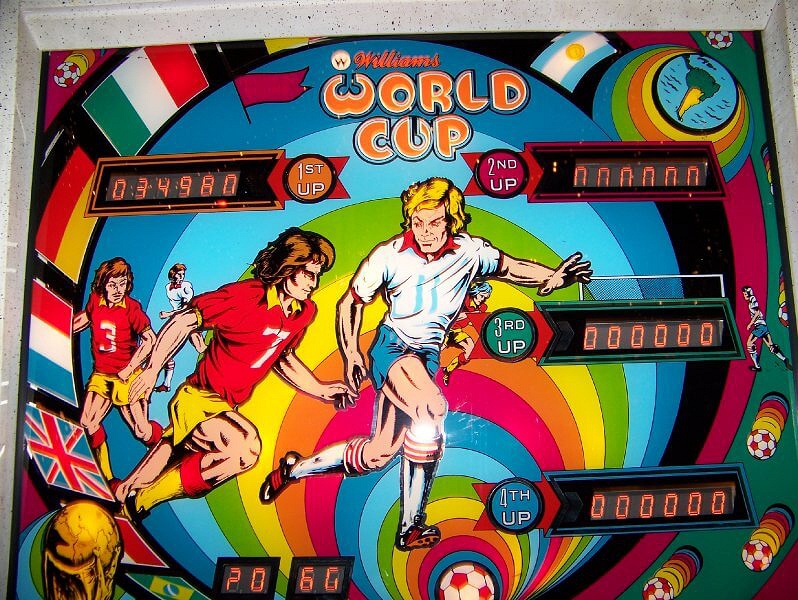 World Cup is a soccer-themed electro-mechanical pinball machine created by Williams in 1978. It captures the excitement and competitive spirit of the sport, featuring dynamic gameplay and vibrant artwork.