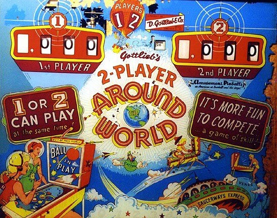Around the World is a classic pinball machine released by Gottlieb in 1959. Known for its travel theme, the machine features vibrant artwork depicting various world landmarks.