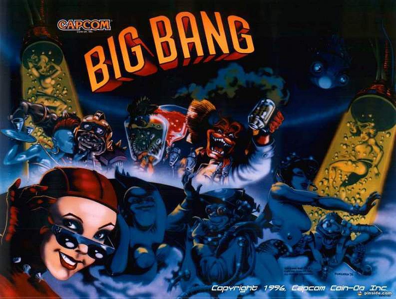 Big Bang Bar is a pinball machine designed by Capcom in 1995. It features a unique intergalactic bar theme with various iconic extraterrestrial elements.