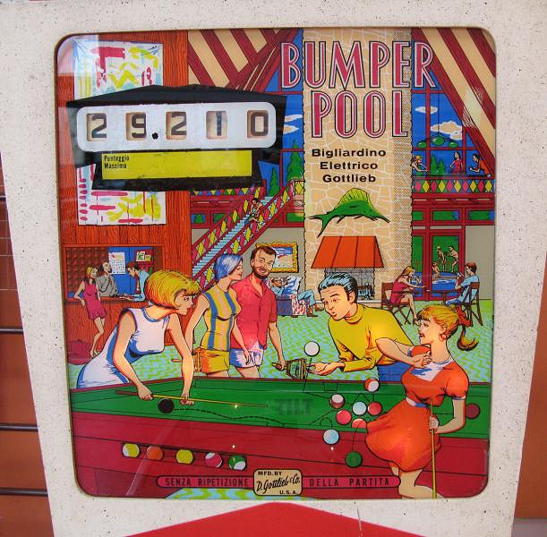 Bumper Pool is a pinball machine designed and released by Gottlieb in 1969, featuring a pool theme with bumpers.