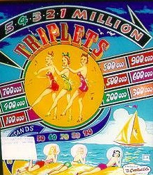 Triplets is a vintage pinball machine created by Gottlieb in 1950.
