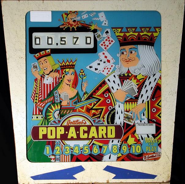 Pop-A-Card is a classic electro-mechanical pinball machine created by Gottlieb in 1972.