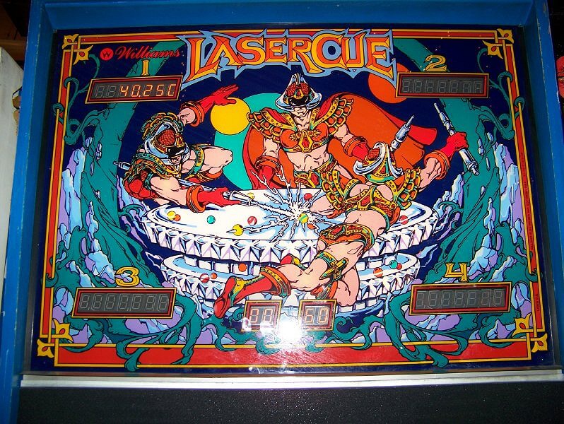 Laser Cue is a pinball machine produced by Williams in 1984. It features a billiards-themed design with a mix of skill shots and strategy.