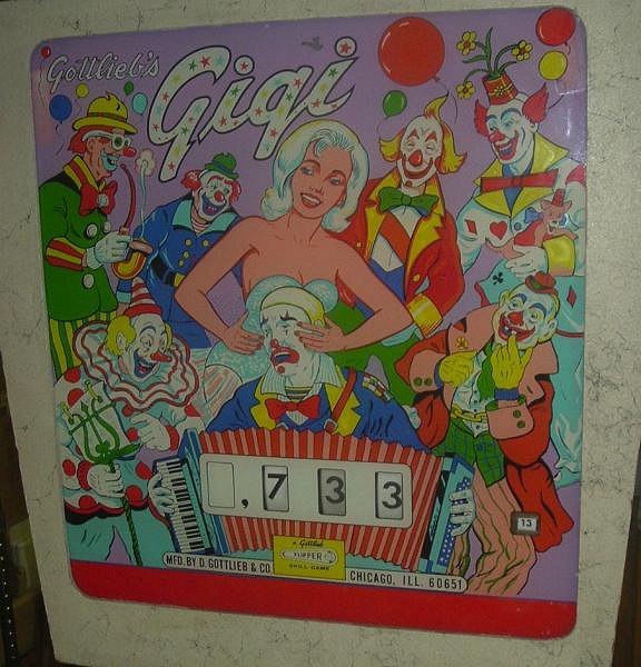 Gigi is a classic pinball machine released by Gottlieb in 1963, known for its vibrant art and classic design, embodying the pinball essence of the early 60s.