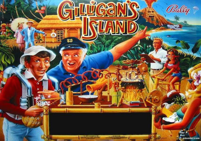 Gilligan's Island is a pinball machine designed by Ward Pemberton and Jon Norris, and was released by Bally in November 1991. It is based on the 1960s TV show 'Gilligan's Island'. The objective of the game is to find the lost treasure of the island while dealing with the antics of Gilligan and his fellow castaways.